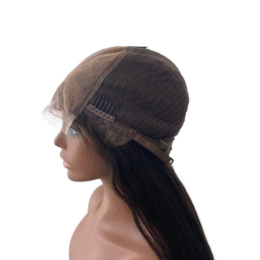 5x5 Straight Transparent Lace Closure Wig