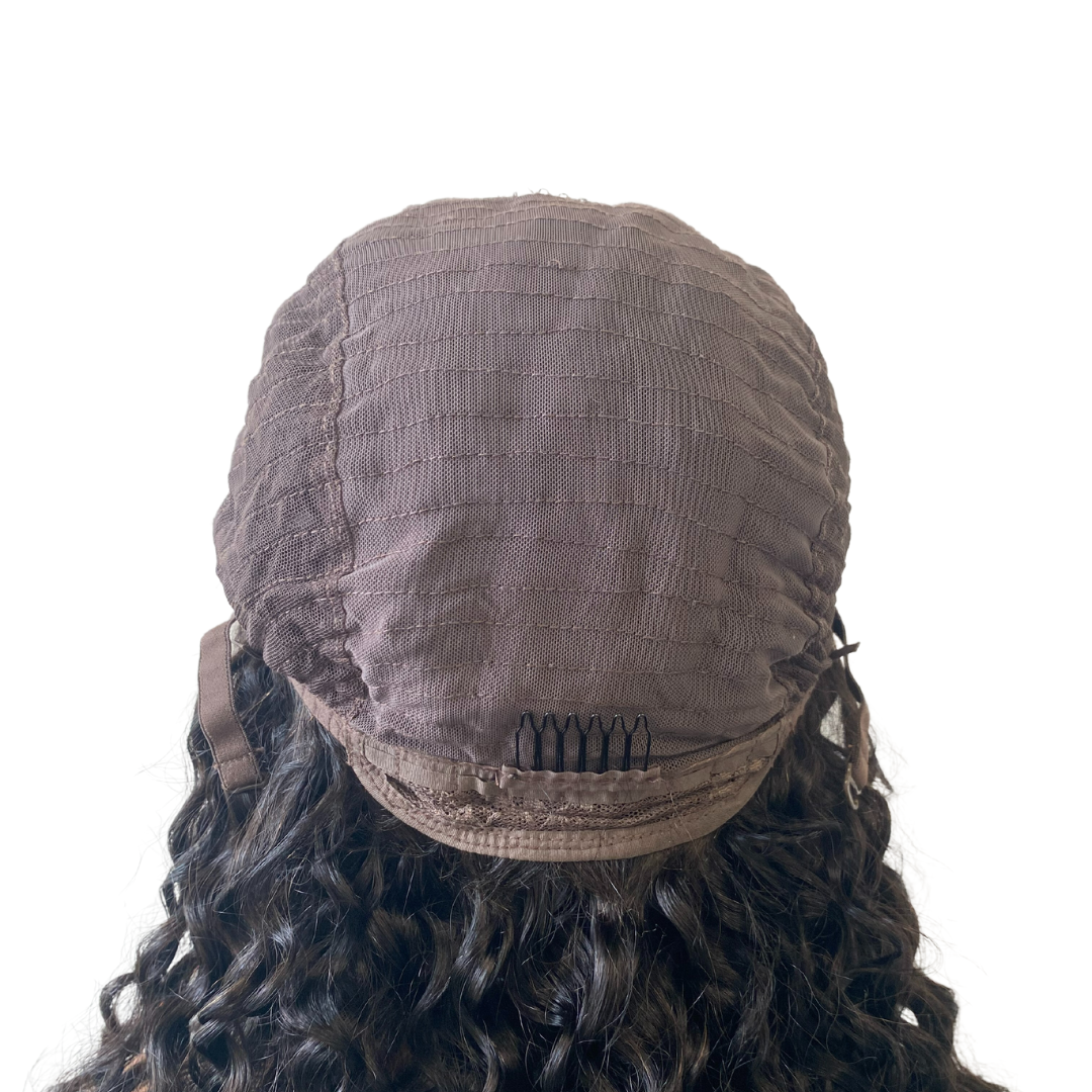 5x5 Deep Curly Transparent Lace Closure Wig