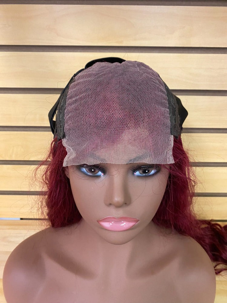 Wigs-LD-5*5HD200%-Burgundy