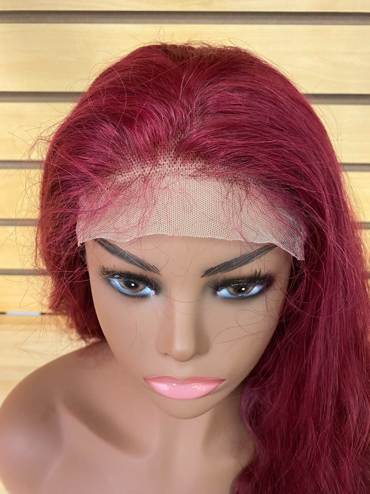 Wigs-LD-5*5HD200%-Burgundy