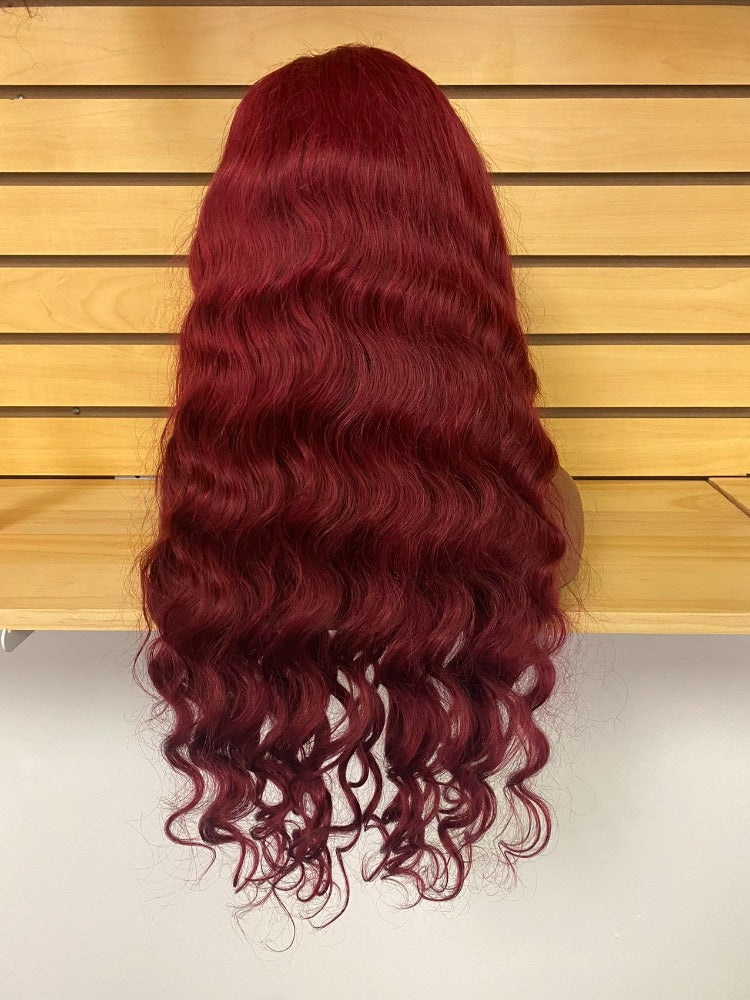 Wigs-LD-5*5HD200%-Burgundy