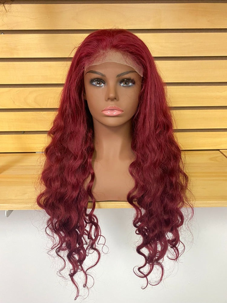Wigs-LD-5*5HD200%-Burgundy